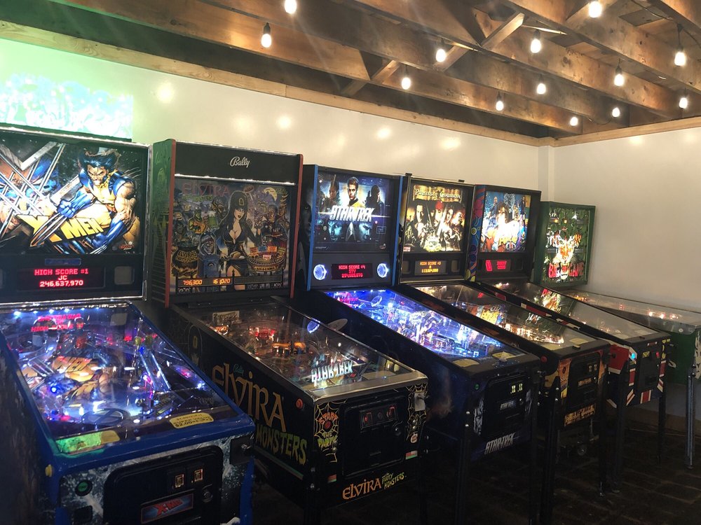 Pinball machines inside Kiitos brewery