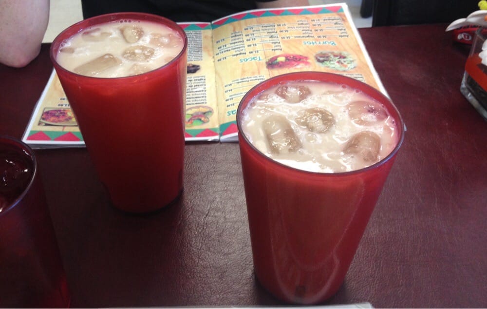 Horchata. Traditional Mexican drink. Mexican restaurant in Salt Lake City