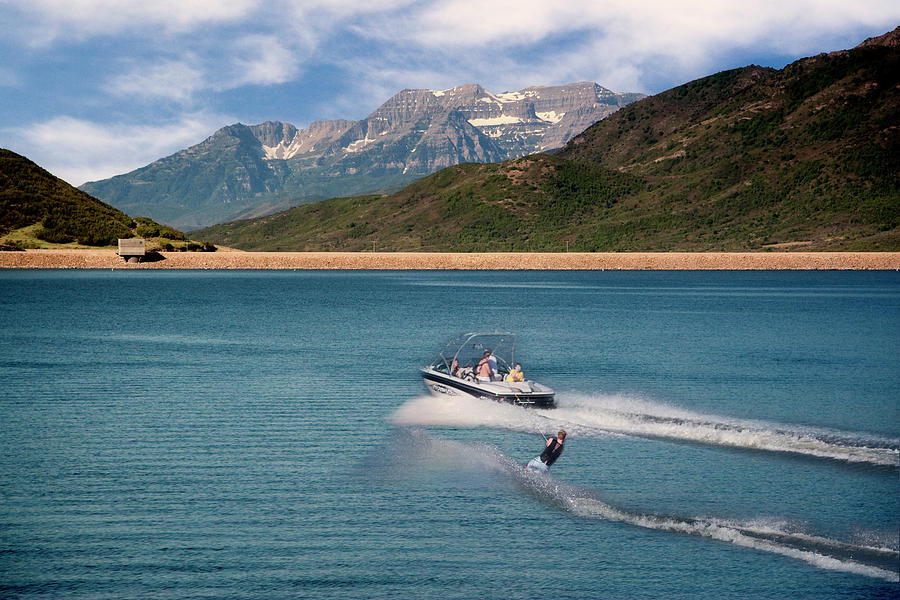 Beautiful views boating on Jordanelle 