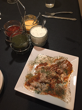 Salt Lake Cities best pumpkin mantu with spicy yogurt sauce
