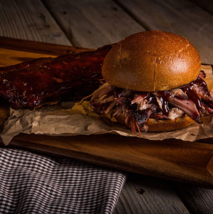 BBQ Pork Sandwich with ribs