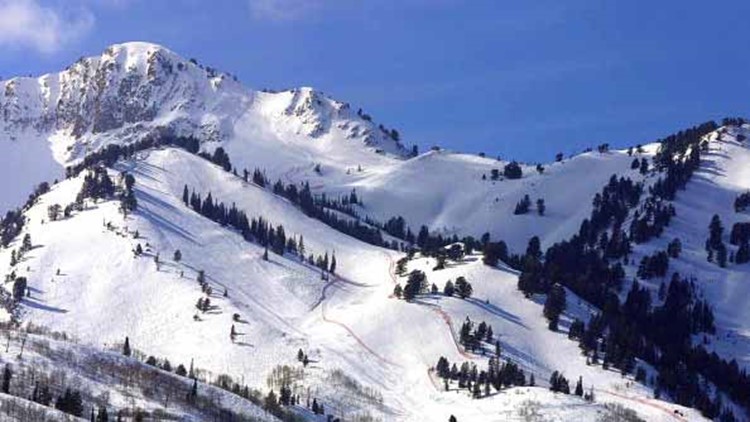 Winter mountains covered in snow.