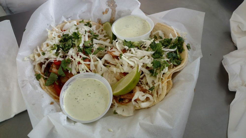 Lone Star Taqueria Menu Favorites, Shrimp Tacos.